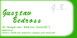 gusztav bedross business card